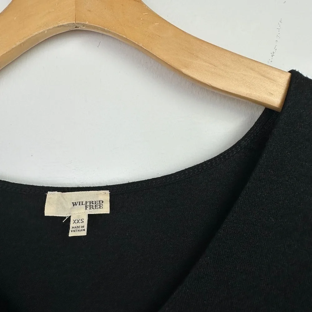 WILFRED Free Aritzia Gail Black V-neck Long Sleeve Tunic Dress XXS - Picture 4 of 9